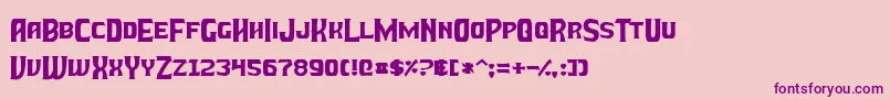 BattleBeastsNormal Font – Purple Fonts on Pink Background