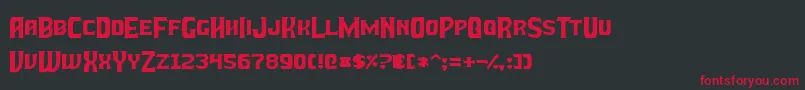 BattleBeastsNormal Font – Red Fonts on Black Background