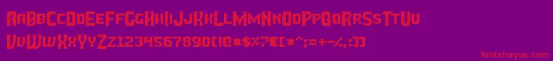 BattleBeastsNormal Font – Red Fonts on Purple Background