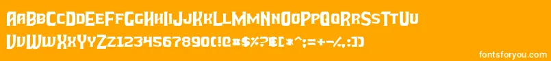 BattleBeastsNormal Font – White Fonts on Orange Background