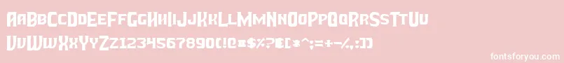 BattleBeastsNormal Font – White Fonts on Pink Background