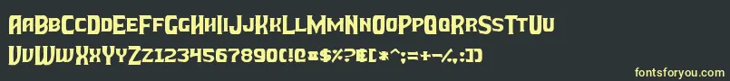 BattleBeastsNormal Font – Yellow Fonts on Black Background