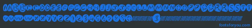 Шрифт Worldpeace – синие шрифты на чёрном фоне