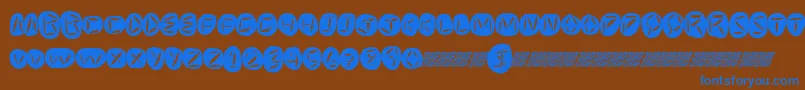 Worldpeace Font – Blue Fonts on Brown Background