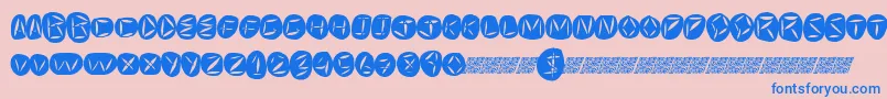 Worldpeace Font – Blue Fonts on Pink Background