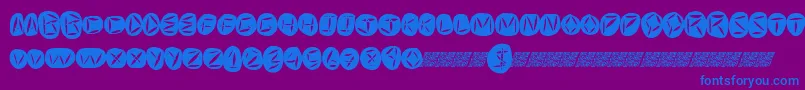 Worldpeace-fontti – siniset fontit violetilla taustalla