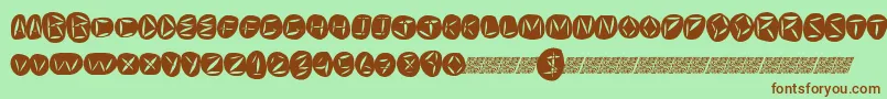 Worldpeace Font – Brown Fonts on Green Background