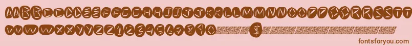 Worldpeace Font – Brown Fonts on Pink Background