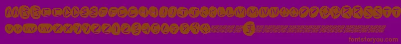 Czcionka Worldpeace – brązowe czcionki na fioletowym tle