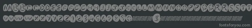 Worldpeace-fontti – harmaat kirjasimet mustalla taustalla