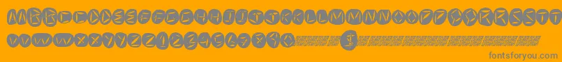 フォントWorldpeace – オレンジの背景に灰色の文字