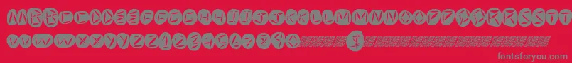 Worldpeace-fontti – harmaat kirjasimet punaisella taustalla