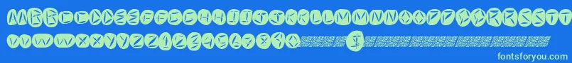 Worldpeace Font – Green Fonts on Blue Background