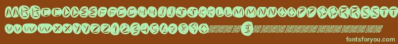 Worldpeace-fontti – vihreät fontit ruskealla taustalla