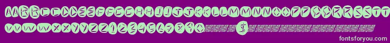 Worldpeace Font – Green Fonts on Purple Background