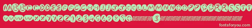 Worldpeace Font – Green Fonts on Red Background
