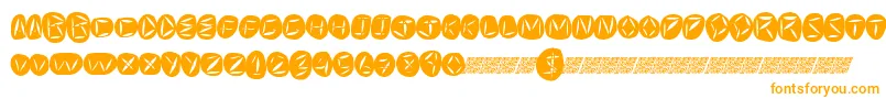Worldpeace-fontti – oranssit fontit valkoisella taustalla