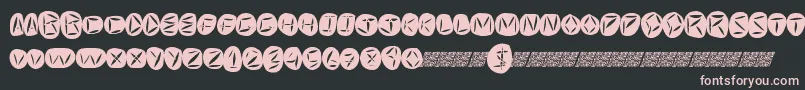 Worldpeace-fontti – vaaleanpunaiset fontit mustalla taustalla