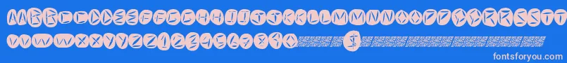 Worldpeace Font – Pink Fonts on Blue Background