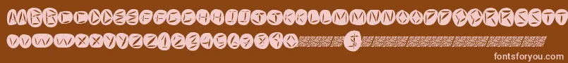 Worldpeace-fontti – vaaleanpunaiset fontit ruskealla taustalla