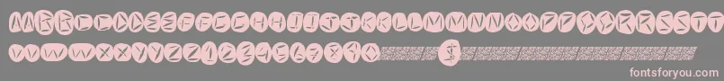 フォントWorldpeace – 灰色の背景にピンクのフォント