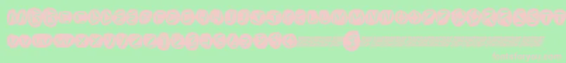 フォントWorldpeace – 緑の背景にピンクのフォント