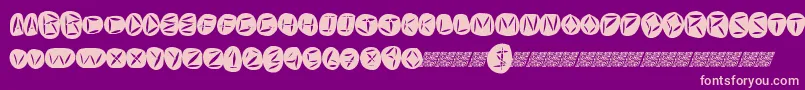 Fonte Worldpeace – fontes rosa em um fundo violeta