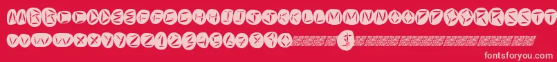 フォントWorldpeace – 赤い背景にピンクのフォント