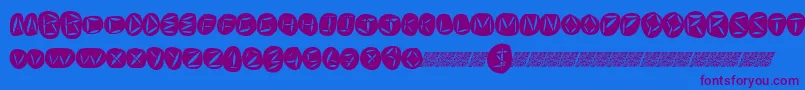 Worldpeace Font – Purple Fonts on Blue Background