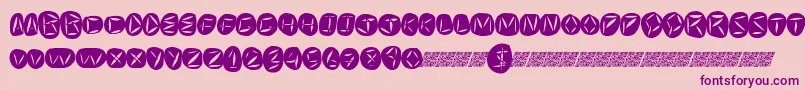 Worldpeace-fontti – violetit fontit vaaleanpunaisella taustalla