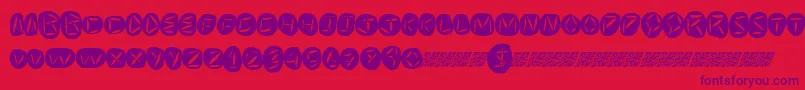 Worldpeace-fontti – violetit fontit punaisella taustalla