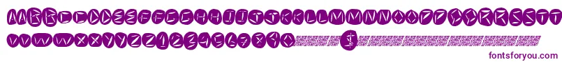 Worldpeace-fontti – violetit fontit valkoisella taustalla