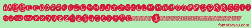 Worldpeace-fontti – punaiset fontit vihreällä taustalla