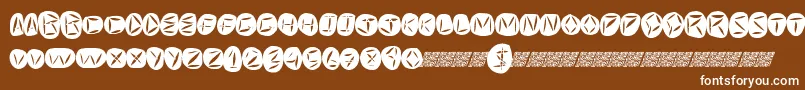 Шрифт Worldpeace – белые шрифты на коричневом фоне