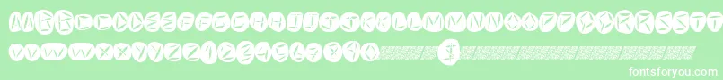 Worldpeace-fontti – valkoiset fontit vihreällä taustalla