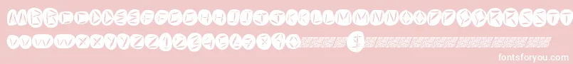 フォントWorldpeace – ピンクの背景に白い文字