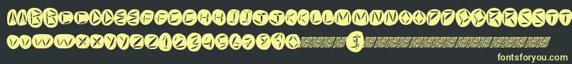 Worldpeace-Schriftart – Gelbe Schriften auf schwarzem Hintergrund