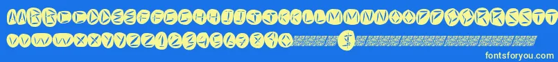 Шрифт Worldpeace – жёлтые шрифты на синем фоне