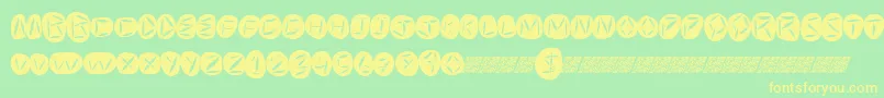 Worldpeace-fontti – keltaiset fontit vihreällä taustalla