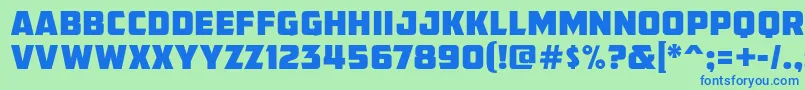 AmcapEternal Font – Blue Fonts on Green Background