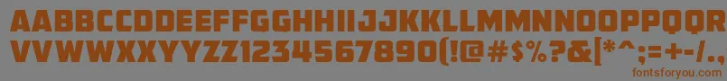 AmcapEternal-Schriftart – Braune Schriften auf grauem Hintergrund