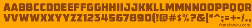 Шрифт AmcapEternal – коричневые шрифты на оранжевом фоне