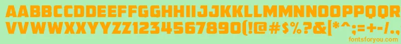 AmcapEternal Font – Orange Fonts on Green Background