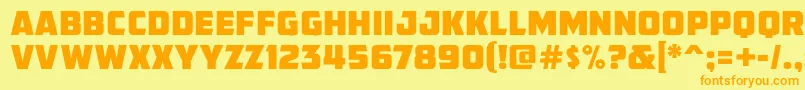 AmcapEternal Font – Orange Fonts on Yellow Background