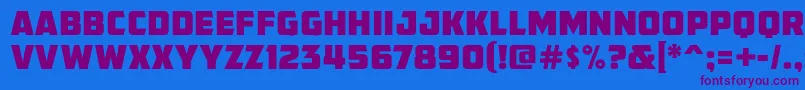 AmcapEternal Font – Purple Fonts on Blue Background