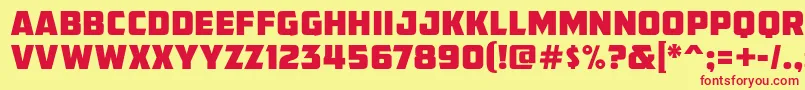 AmcapEternal Font – Red Fonts on Yellow Background