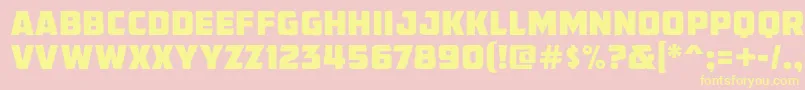 AmcapEternal Font – Yellow Fonts on Pink Background