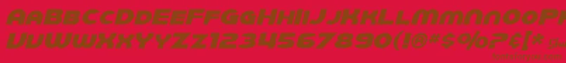 Saiba mais sobre a fonte SfJuggernautItalic Fonte SfJuggernautItalic – fontes marrons em um fundo vermelho