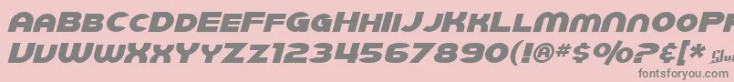 SfJuggernautItalic Font – Gray Fonts on Pink Background