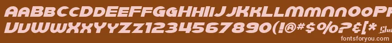 SfJuggernautItalic Font – Pink Fonts on Brown Background